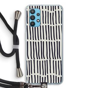 CaseCompany Moroccan stripes: Samsung Galaxy A32 4G Transparant Hoesje met koord