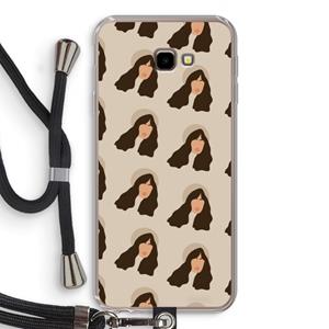 CaseCompany Bonjour mon amour: Samsung Galaxy J4 Plus Transparant Hoesje met koord