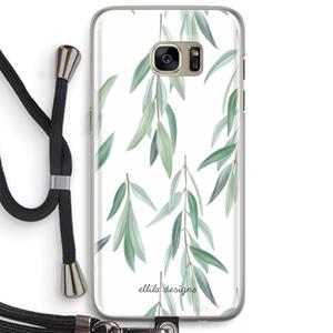CaseCompany Branch up your life: Samsung Galaxy S7 Edge Transparant Hoesje met koord