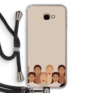 CaseCompany Girls girls girls: Samsung Galaxy J4 Plus Transparant Hoesje met koord