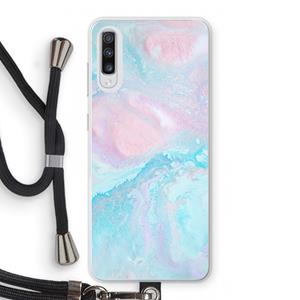 CaseCompany Fantasie pastel: Samsung Galaxy A70 Transparant Hoesje met koord