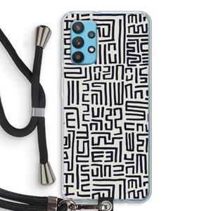 CaseCompany Moroccan Print: Samsung Galaxy A32 4G Transparant Hoesje met koord
