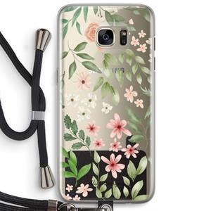 CaseCompany Botanical sweet flower heaven: Samsung Galaxy S7 Edge Transparant Hoesje met koord