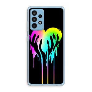 CaseCompany Hold My Heart: Samsung Galaxy A52 Transparant Hoesje