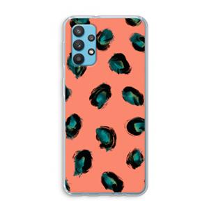 CaseCompany Pink Cheetah: Samsung Galaxy A32 4G Transparant Hoesje