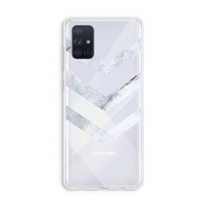 CaseCompany Marmeren pijlen: Galaxy A71 Transparant Hoesje