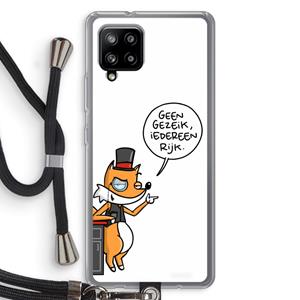 CaseCompany Geen Gezeik: Samsung Galaxy A42 5G Transparant Hoesje met koord