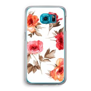 CaseCompany Roosjes: Samsung Galaxy S6 Transparant Hoesje
