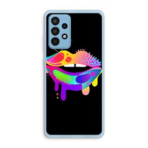 CaseCompany Lip Palette: Samsung Galaxy A52 Transparant Hoesje