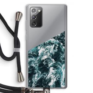 CaseCompany Zee golf: Samsung Galaxy Note 20 / Note 20 5G Transparant Hoesje met koord