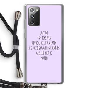 CaseCompany GSM: Samsung Galaxy Note 20 / Note 20 5G Transparant Hoesje met koord