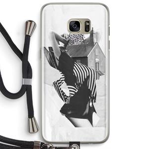 CaseCompany House: Samsung Galaxy S7 Edge Transparant Hoesje met koord