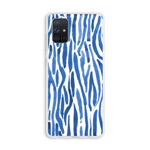 CaseCompany Blauwe nerven: Galaxy A71 Transparant Hoesje