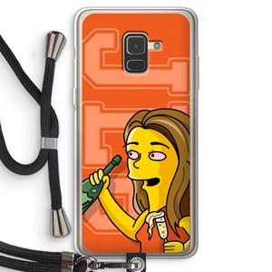 CaseCompany Jamie Lee Simpson: Samsung Galaxy A8 (2018) Transparant Hoesje met koord