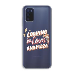 CaseCompany Pizza is the answer: Samsung Galaxy A03s Transparant Hoesje