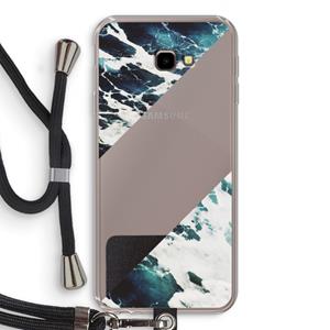 CaseCompany Golven: Samsung Galaxy J4 Plus Transparant Hoesje met koord