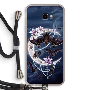 CaseCompany Vleermuizen Maan: Samsung Galaxy J4 Plus Transparant Hoesje met koord