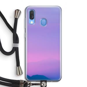 CaseCompany Sunset pastel: Samsung Galaxy A40 Transparant Hoesje met koord
