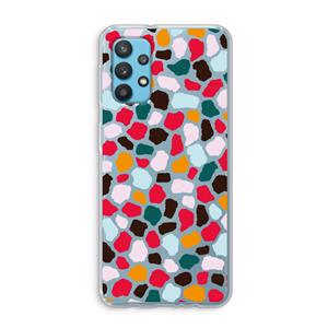 CaseCompany Colored Giraffe: Samsung Galaxy A32 4G Transparant Hoesje