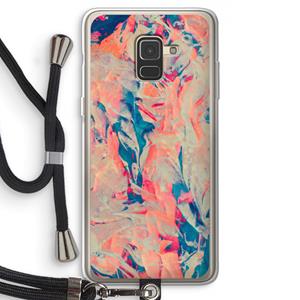 CaseCompany Alone: Samsung Galaxy A8 (2018) Transparant Hoesje met koord