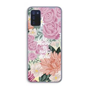 CaseCompany Kindness matters: Samsung Galaxy A03s Transparant Hoesje