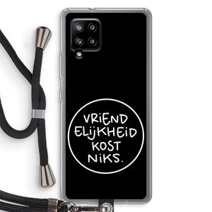 CaseCompany Vriendelijkheid: Samsung Galaxy A42 5G Transparant Hoesje met koord