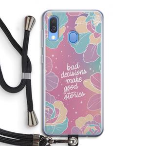 CaseCompany Good stories: Samsung Galaxy A40 Transparant Hoesje met koord