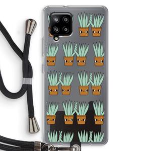 CaseCompany Sansevieria: Samsung Galaxy A42 5G Transparant Hoesje met koord