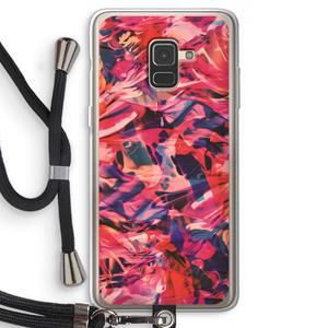 CaseCompany California: Samsung Galaxy A8 (2018) Transparant Hoesje met koord