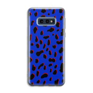 CaseCompany Blue Leopard: Samsung Galaxy S10e Transparant Hoesje