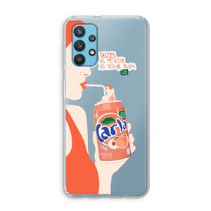 CaseCompany Peach please!: Samsung Galaxy A32 4G Transparant Hoesje