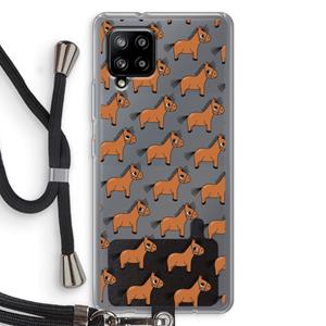 CaseCompany Pony: Samsung Galaxy A42 5G Transparant Hoesje met koord
