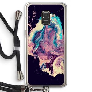 CaseCompany Cosmic Silence: Samsung Galaxy A8 (2018) Transparant Hoesje met koord