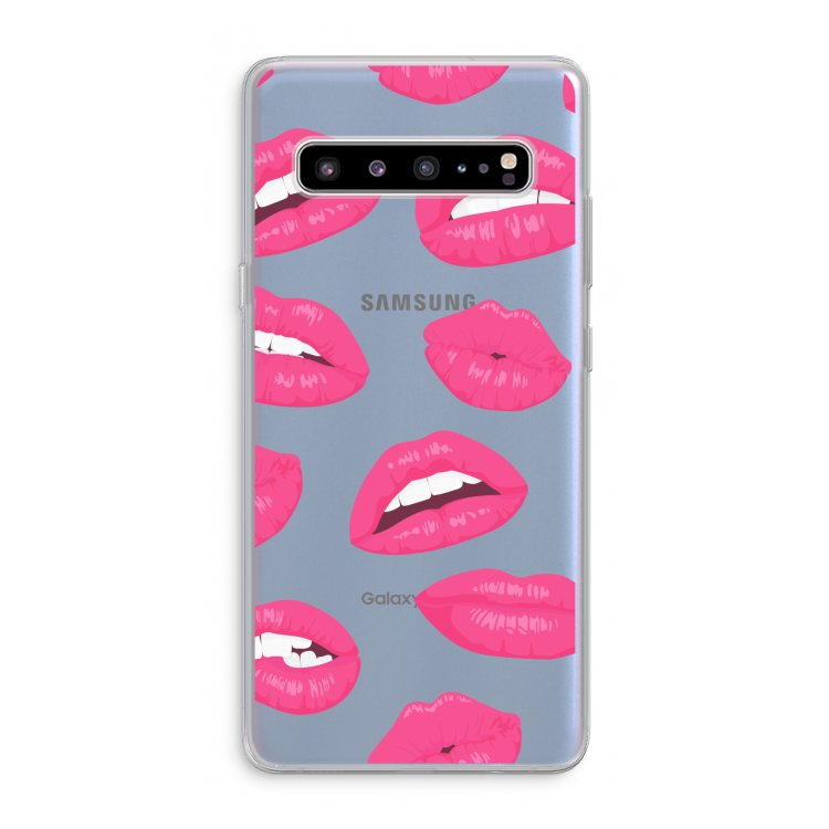 CaseCompany Bite my lip: Samsung Galaxy S10 5G Transparant Hoesje