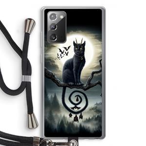 CaseCompany Moonlight Companions: Samsung Galaxy Note 20 / Note 20 5G Transparant Hoesje met koord