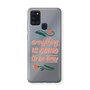 CaseCompany Optimistic flower girl: Samsung Galaxy A21s Transparant Hoesje