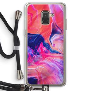CaseCompany Earth And Ocean: Samsung Galaxy A8 (2018) Transparant Hoesje met koord