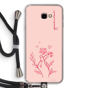 CaseCompany Giving Flowers: Samsung Galaxy J4 Plus Transparant Hoesje met koord