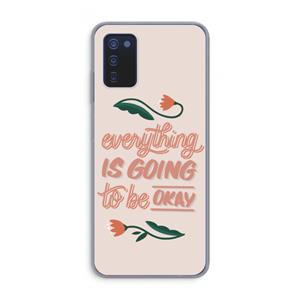 CaseCompany Optimistic flower girl: Samsung Galaxy A03s Transparant Hoesje