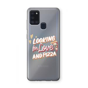 CaseCompany Pizza is the answer: Samsung Galaxy A21s Transparant Hoesje