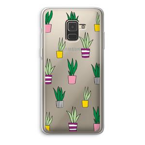 CaseCompany Sanseveria: Samsung Galaxy A8 (2018) Transparant Hoesje