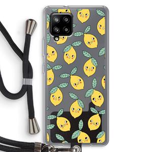 CaseCompany Citroenen: Samsung Galaxy A42 5G Transparant Hoesje met koord