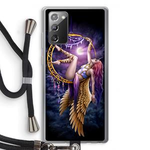 CaseCompany Aerial Angel: Samsung Galaxy Note 20 / Note 20 5G Transparant Hoesje met koord