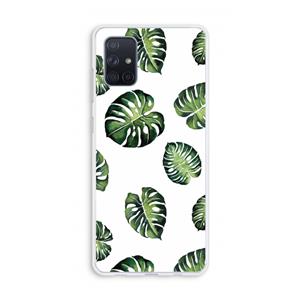 CaseCompany Tropische bladeren: Galaxy A71 Transparant Hoesje