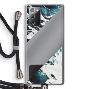 CaseCompany Golven: Samsung Galaxy Note 20 / Note 20 5G Transparant Hoesje met koord