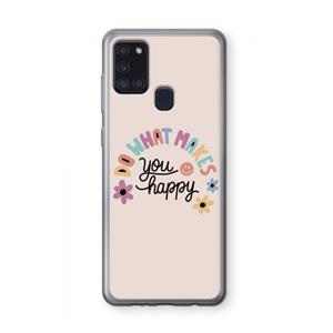 CaseCompany Happy days: Samsung Galaxy A21s Transparant Hoesje