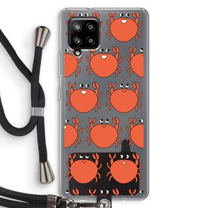 CaseCompany Krab: Samsung Galaxy A42 5G Transparant Hoesje met koord