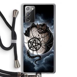 CaseCompany Volle maan: Samsung Galaxy Note 20 / Note 20 5G Transparant Hoesje met koord