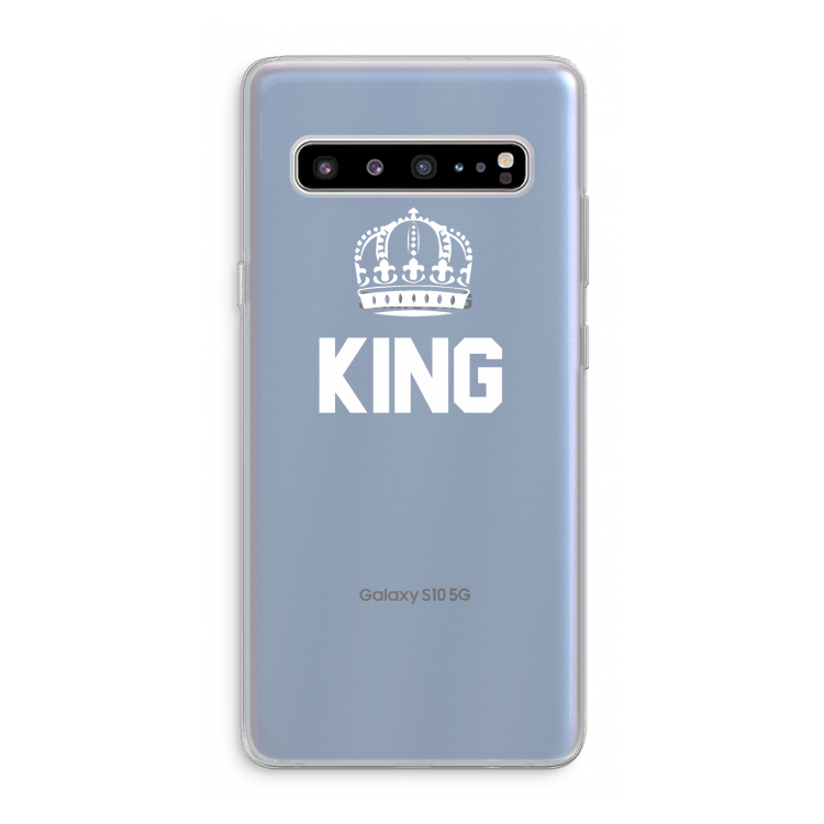 CaseCompany King zwart: Samsung Galaxy S10 5G Transparant Hoesje