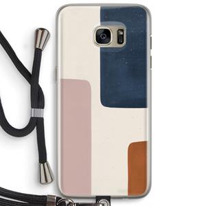CaseCompany Geo #5: Samsung Galaxy S7 Edge Transparant Hoesje met koord
